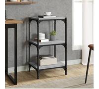 ""Sale juillet""Bibliothèque - vidaXL - bois d'ingénierie - sonoma gris - grand rangement - acier - 40 x 33 x 70,5 cm fqz35l