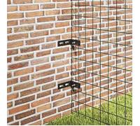 ""Sale juillet""Ensemble de 10 connecteurs d'angle mural - vidaXL - acier inoxydable - anthracite - 65 mm bdd48k