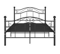 ""Sale Spring""Lit 2 places Noir - 120x200 cm - LEMON® - Cadre de lit - sans matelas - noir métal 120x200 cm 1752054