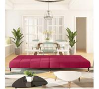 ""Sales Season""Canapé convertible 2 places - SHELD - CLIC-CLAC/Sofa-lit - rouge bordeaux velours 200x84,5x69cm C7026851