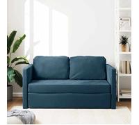 ""Sales Season""Canapé convertible à 2 places 2 en 1 - SHELD - CLIC-CLAC/Sofa-lit - bleu 122x204x55cm velours 122x70x55cm C7666167