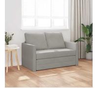 ""Sales Season""Canapé convertible à 2 places 2 en 1 - SHELD - CLIC-CLAC/Sofa-lit - gris clair 122x204x55cm velours 122x70x55cm C50643