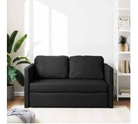 ""Sales Season""Canapé convertible à 2 places 2 en 1 - SHELD - CLIC-CLAC/Sofa-lit - noir 112x174x55cm similicuir 112x60x55cm C7629562