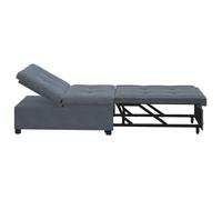 ""Sales Season""Canapé convertible/Fauteuil - SHELD - CLIC-CLAC/Sofa-lit - Gris foncé 194x67x82cm Velours 194x67x82cm C9931151
