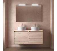 Salgar Meuble de salle de bains NOJA 1200 4 tiroirs NATURAL + plan de toilette