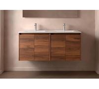Salgar Noja Armoire basse 1200 4 portes + lavabo noyer