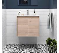Salgar Noja Armoire basse 700 2 portes + lavabo Naturel