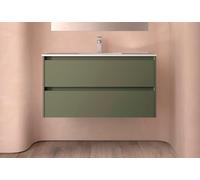 Salgar Noja Meuble bas 1000 2 tiroirs + vasque Green Satin