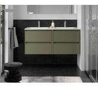 Salgar Noja Meuble bas 1200 4 tiroirs + vasque Green Satin
