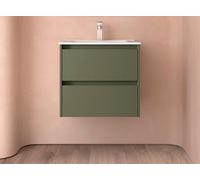 Salgar Noja Meuble bas 600 2 tiroirs + vasque Green Satin