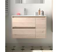 Salgar Noja Meuble bas 850 2 tiroirs 1 porte à droite + vasque Nature