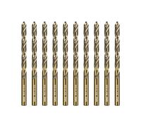 SALI 10 pièces M35 HSS Cobalt Ensemble de forets avec forets hélicoïdaux 6.5mm HSS-Co Forets acier Forets fer Ensemble de forets à métaux pour bois, métal, plastique, aluminium, plastique dur