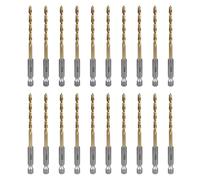 SALI 20 teiliges HSS Bohrerset Sechskantschaft Schnellbohrkronen Ø 4 mm Titan-beschichteter Bohrersatz Schnellwechsel 1/4"-Sechskantaufnahme Spiralbohrer Metallbohrer für Holz Kunststoff Aluminium