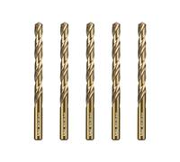 SALI 5 pièces M35 HSS Cobalt Ensemble de forets avec forets hélicoïdaux 10mm HSS-Co Forets acier Forets fer Ensemble de forets à métaux pour bois, métal, plastique, aluminium, plastique dur