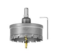 SALI TCT Scie-cloche en carbure de tungstène pour métaux durs, 80 mm, avec foret pilote plaqué titane pour métal, acier inoxydable, fer, bois, aluminium, plastiques - 80 mm