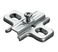 Embase cruciforme à visser type B2V3H 37x32mm réglable en hauteur 0mm finition argent - - B2V3H09/15