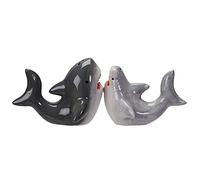 Salière et poivrière en céramique Requin Couple