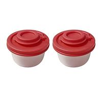 SalièRe Et PoivrièRe RéSistantes à L'Humidité Lot De 2 Grand RéServoir De Sel SalièRes Pour Camping, Pique-Nique, ExtéRieur, Cuisine, Voyage Avec Couvercles Rouges (2PC)