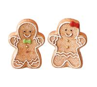 Salières et poivriers en d'épices Mignon bonhomme en d'épices décoratif | Salières poivrières de Noël Pour fêtes, célébrations, vaisselier, buffet, table de salle à