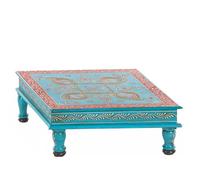 Salim-table D'appoint En Bois De Manguier Turquoise