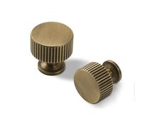 SALISENG Lot de 6 boutons d'armoire de cuisine en laiton antique - Poignées en laiton pour armoire de salle de bain, chambre à coucher, placard, meubles