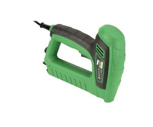 SALKI | Agrafeuse Manuelle Electrique E-TSK Dual | Cloueuse à Double Fonction | Compatible avec les Agrafes n°53 et les Clous Brad n°8 | Régulateur de Force | Agrafes et Clous Inclus