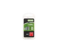 SALKI | Blister de 1.600U Agrafes N°53 de 8mm - Agrafes Vertes pour Fixation Discrète et Efficace - Idéales pour Bricolage et Réparation