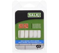SALKI | Colle Termofusible | Joints et Sanitaire | 12 Unités | 12x95mm | Couleur Blanc