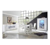 Salle à manger complète design laqué blanc MADO 3 Parent