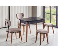 Salle à manger Ensemble 2x tabourets Haute qualité Ensemble table 2x chaises Design Meubles modernes
