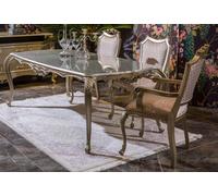 Salle à manger Ensemble de salle à manger classique baroque rococo 4pcs ensemble de chaises 4x chaises