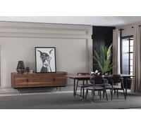 Salle à manger Ensemble de salle à manger Ensemble de table Chaise Buffet Meubles Marron