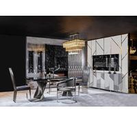 Salle à manger Ensemble table+4 chaises+bureau+miroir Meubles complets Nouveau