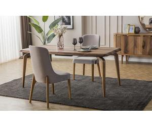 Salle à manger set 7pcs. table+6x chaises Designer bois chaise garniture meubles Nouveau
