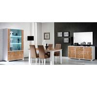 Salle à manger Set Rtv Table 4x Chaises Vitrine 7pcs Complet Meubles de Luxe Nouveau