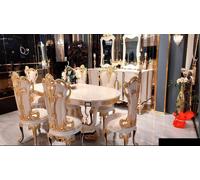 Salle à manger Table Chaise Buffet Miroir Groupe Garniture Table Bois Set 10pcs.