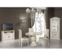 Salle à manger Table de salle à manger chaise RTV vitrine d'angle groupe garniture bois table ensemble 6pcs