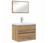 SALLE DE BAIN COMPLETE - BEST-HOME - Ensemble de mobilier de salle de bain 3 pcs - chêne artisanal - 3_3573524