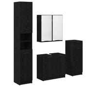 SALLE DE BAIN COMPLETE - BEST-HOME - Ensemble de mobilier de salle de bain 4 pcs - Chêne noir - 3_1219128