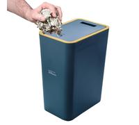 Salle de bain couverte, poubelle étroite avec couvercle Push Top Bash Can