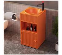 Salle de bain industrielle Sle avec robinet et évier créatif en fer Art Lavabo de salle de bain Cabinet de salle de bain sans miroir inclus Économiseur d'espace de toilette moderne