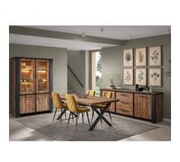 Salle manger complète LED avec table rectangulaire SAMANTHA