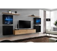 Salon 4x Armoire murale Meuble TV Moderne Design Set 7pcs Nouveau