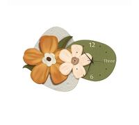 Salon Art décoratif LED horloge suspendue 3D fleur mural Silencieux | Applique Suspendue(Green,60cm)