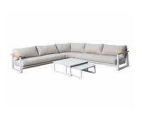 Salon bas de jardin (2 méridiennes + angle + 2 tables basses ) - Leather II