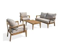 Salon de jardin 4 places en aluminium