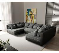 salon Clovis noir canapé modulaire module système