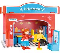 Salon de coiffure en bois pour enfants avec accessoires