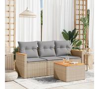 Salon de jardin 4 pcs vidaXL - Beige
