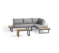 Salon de jardin 4 places en bois d' et aluminium